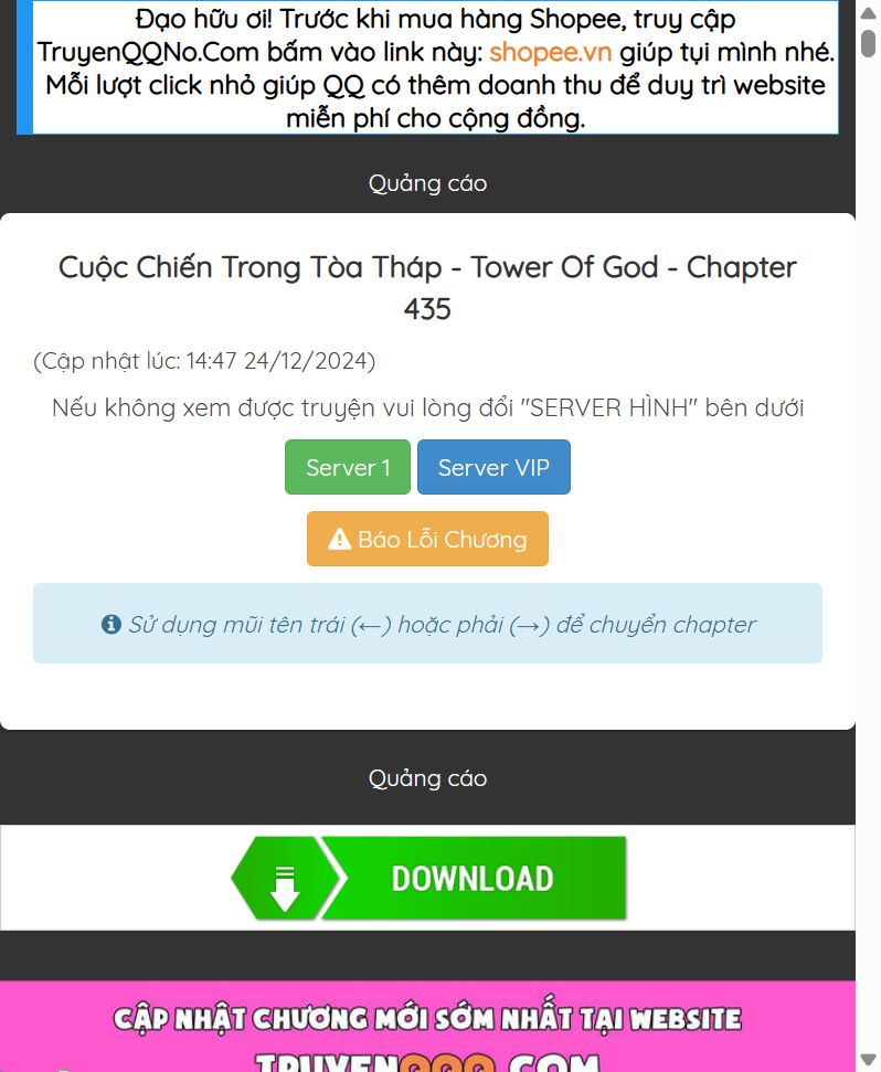 Đọc truyện [Leak] Cuộc chiến trong tòa tháp - Chap 435