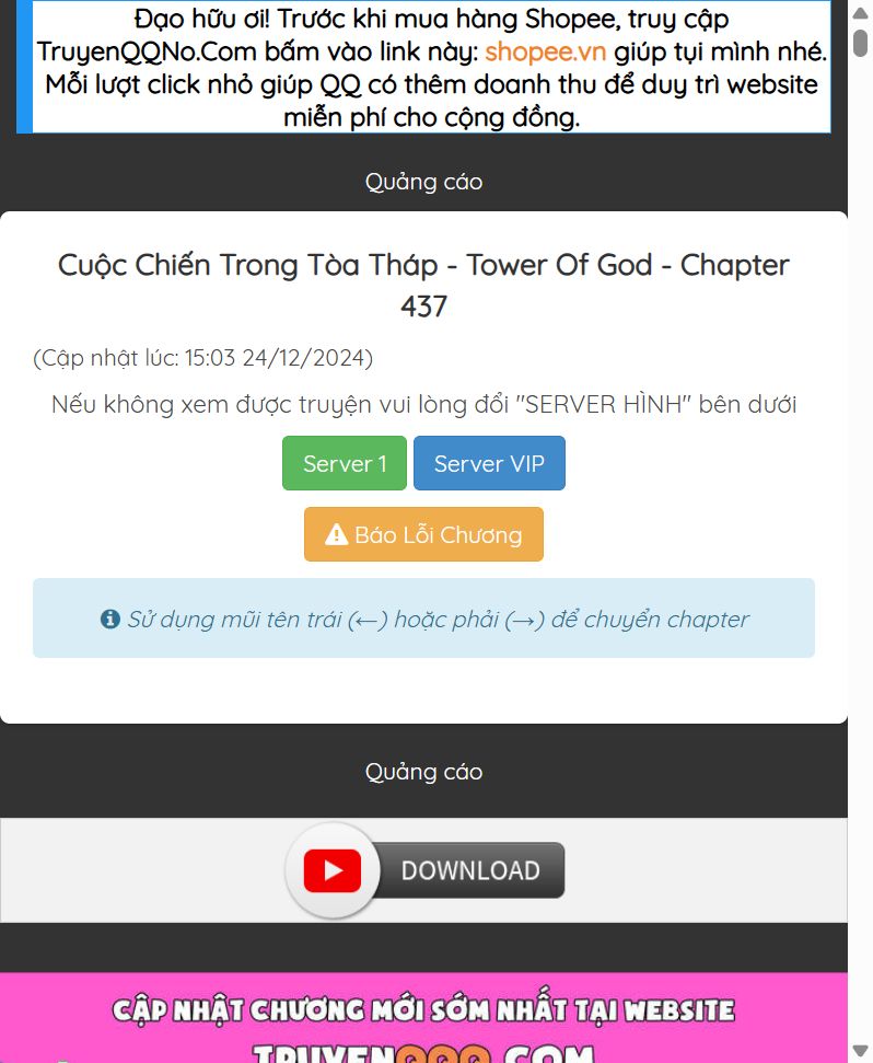 Đọc truyện [Leak] Cuộc chiến trong tòa tháp - Chap 437