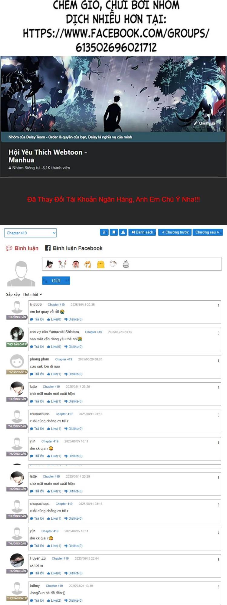 Đọc truyện [Leak] Hoán đổi diệu kỳ - Chap 419