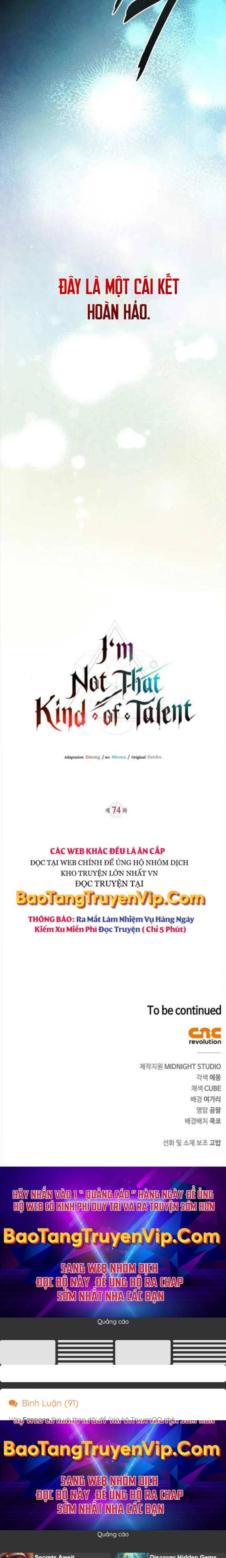 Đọc truyện [Leak] Tôi Không Tài Năng Đến Thế Đâu - Chap 74