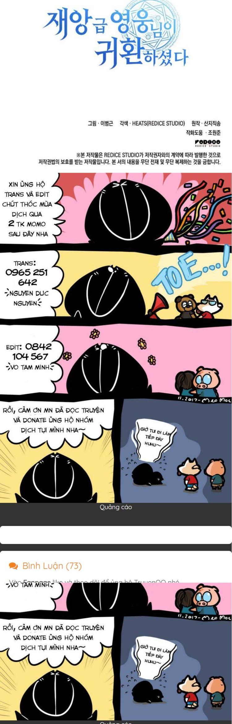 Đọc truyện [Leak] Vị Vua Mạnh Nhất Đã Trở Lại - Chap 15