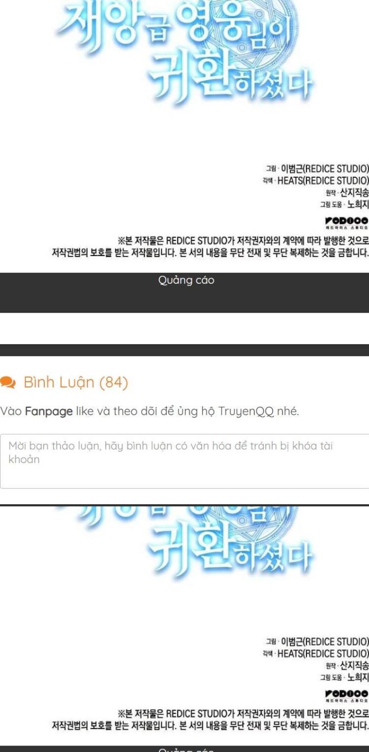 Đọc truyện [Leak] Vị Vua Mạnh Nhất Đã Trở Lại - Chap 33